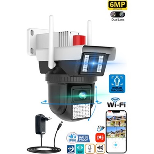 O-KAM 3040 Çakarlı Mod 6MP Wi-fi 2 Lens Alert PTZ