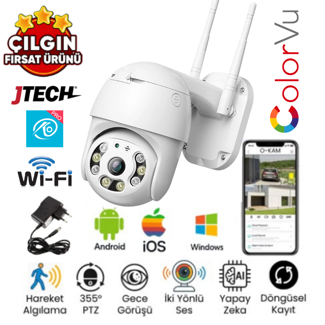 O-KAM 3038 3MP Wi-fi 1 Lens Alert PTZ