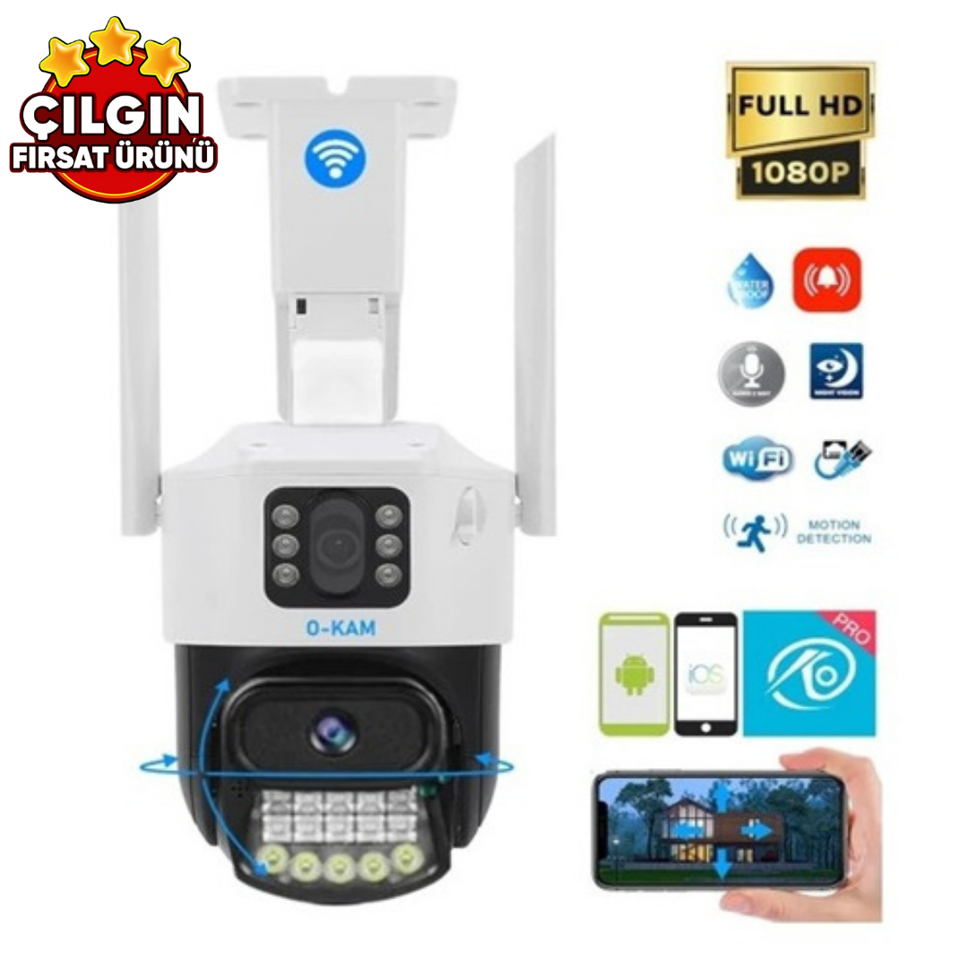 O-KAM 6015 6MP Wi-fi 2 Lens Alert PTZ